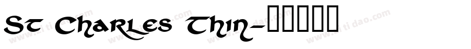 St Charles Thin字体转换